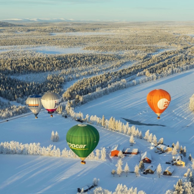 Ballonfahrt in Lappland